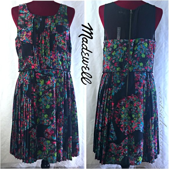 Madewell Dresses & Skirts - NWT Madewell / Broadway & Broom Floral SILK Dress Day to Night LG/12  HP🎉